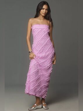Strapless endless rose Pink Dress